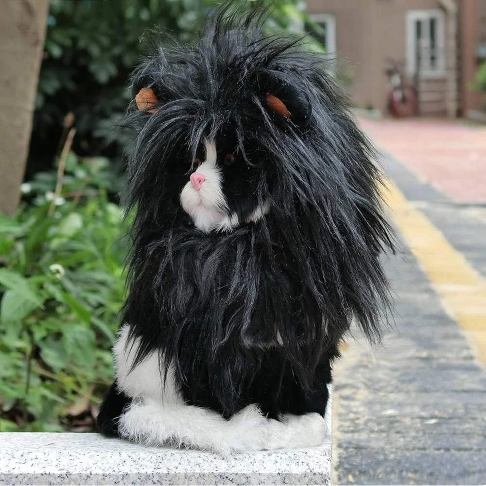 New Black Lion Mane Costume for Cats
